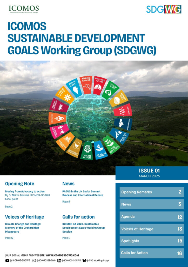ICOMOS SDGWG Newsletter Issue 01 icomos sdg wg nl issue 1 2